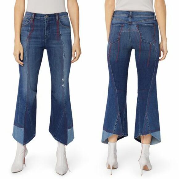 J Brand X Kozaburo Jolene High-rise Cropped Deconstructed Jean Size 30 - Picture 10 of 10